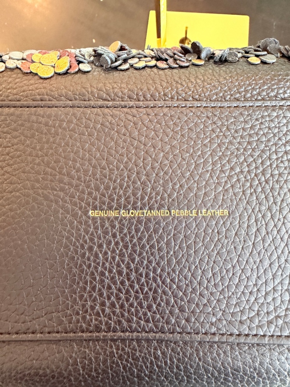Coach Rogue 30 Floral Leather Sequin Bag Black & Oxblood Style 35613 - Picture 8 of 16